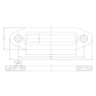 Kép 3/3 - Fix Kötélvezető ablak Horn 195 mm fekete