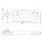 Kép 2/2 - Fix Kötélvezető ablak Horn 110 mm fekete