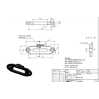 Kép 2/2 - Fix Kötélvezető ablak Horn 110 mm eloxált