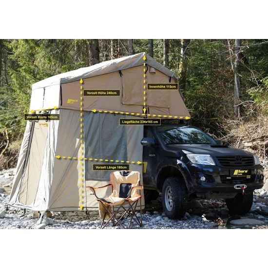 Horntools Desert I 165 tetősátor elősátorral